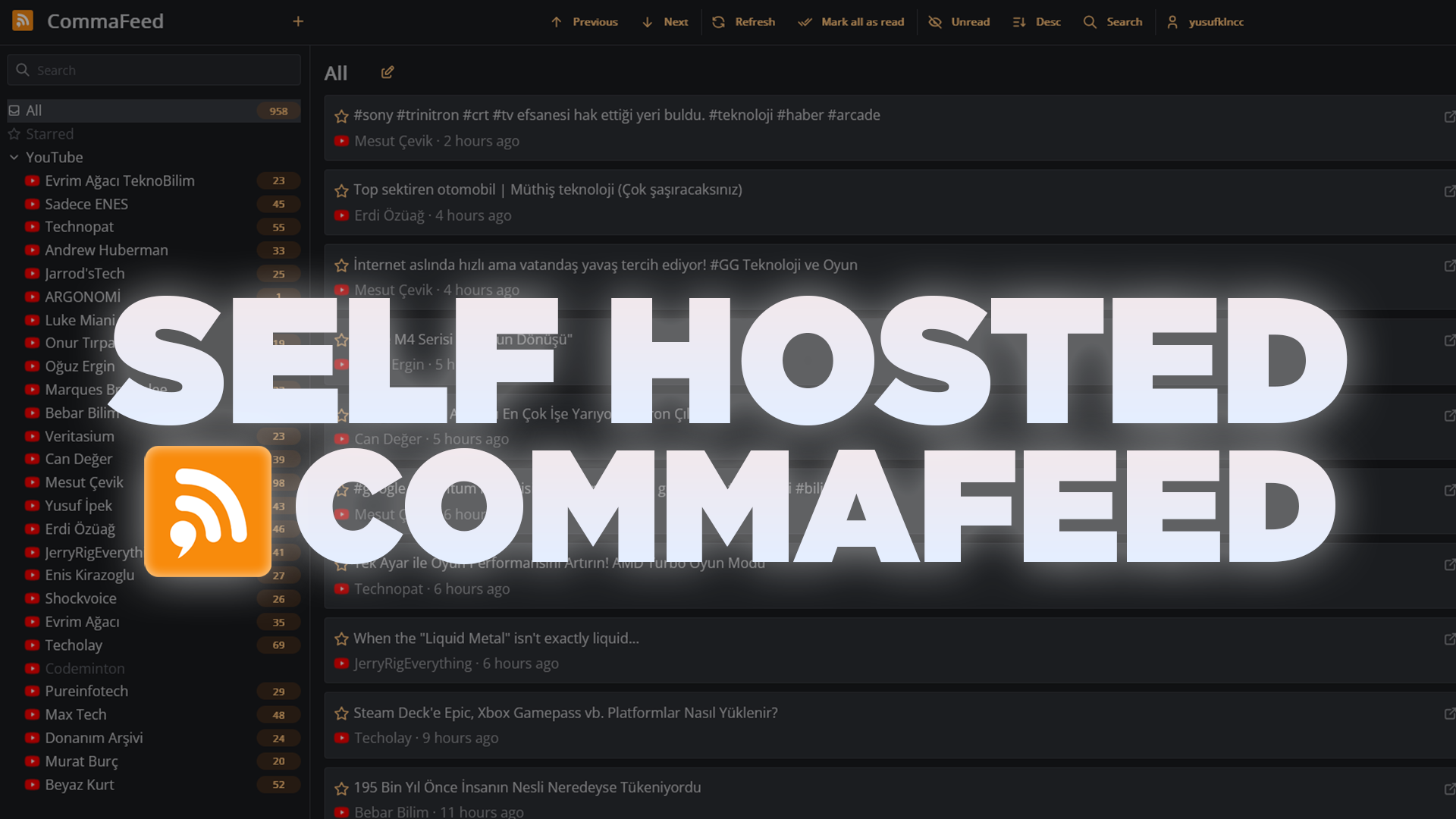 CommaFeed – Self-Hosted RSS Okuyucu